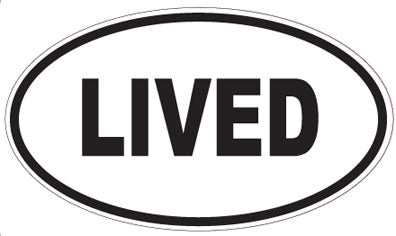 LIVED - Oval Sticker