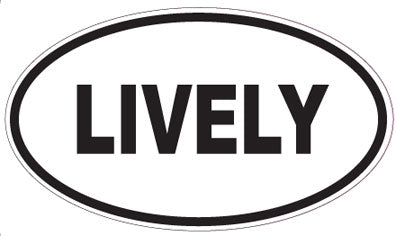 LIVELY - Oval Sticker