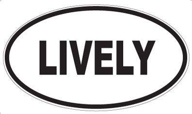 LIVELY - Oval Magnet