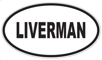 LIVERMAN - Oval Magnet