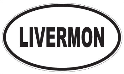 LIVERMON - Oval Sticker