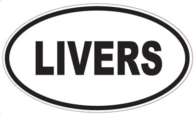 LIVERS - Oval Sticker