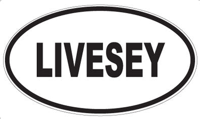 LIVESEY - Oval Sticker