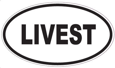 LIVEST - Oval Sticker