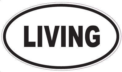 LIVING - Oval Sticker