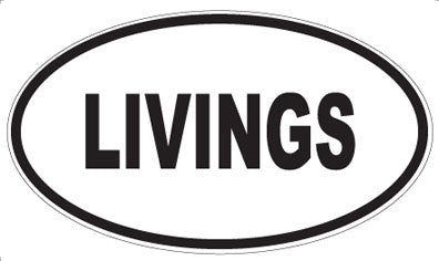 LIVINGS - Oval Sticker