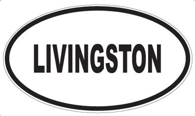 LIVINGSTON - Oval Sticker