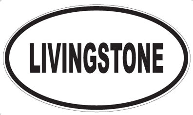 LIVINGSTONE - Oval Sticker