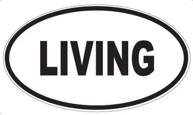 LIVING - Oval Magnet