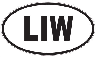 LIW - 3 Letter Initials Oval Sticker