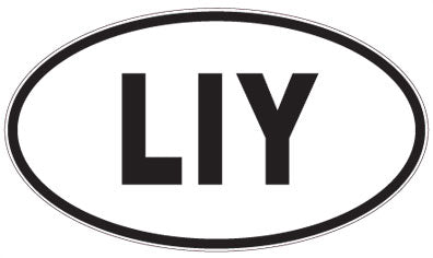 LIY - 3 Letter Initials Oval Sticker
