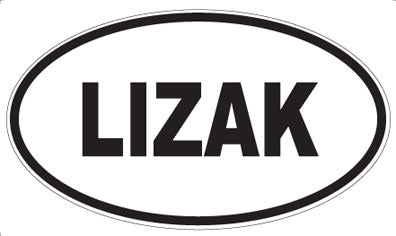 LIZAK - Oval Sticker