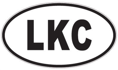 LKC - 3 Letter Initials Oval Sticker