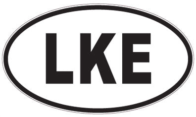 LKE - 3 Letter Initials Oval Sticker