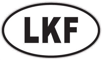 LKF - 3 Letter Initials Oval Sticker