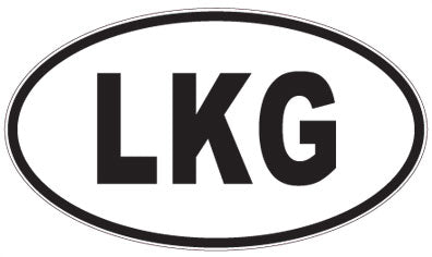 LKG - 3 Letter Initials Oval Sticker