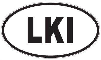 LKI - 3 Letter Initials Oval Sticker