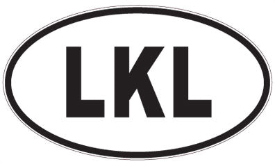 LKL - 3 Letter Initials Oval Sticker