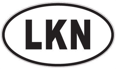 LKN - 3 Letter Initials Oval Sticker