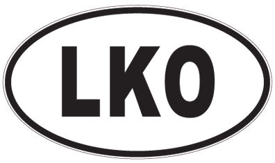 LKO - 3 Letter Initials Oval Sticker