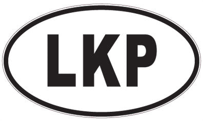 LKP - 3 Letter Initials Oval Sticker