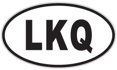 LKQ - 3 Letter Initials Oval Sticker