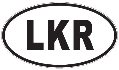 LKR - 3 Letter Initials Oval Sticker