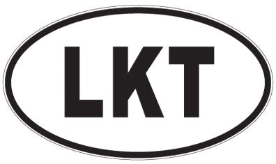 LKT - 3 Letter Initials Oval Sticker