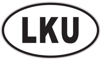 LKU - 3 Letter Initials Oval Sticker