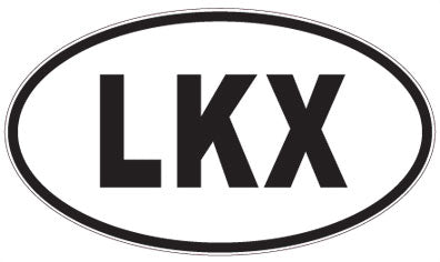 LKX - 3 Letter Initials Oval Sticker