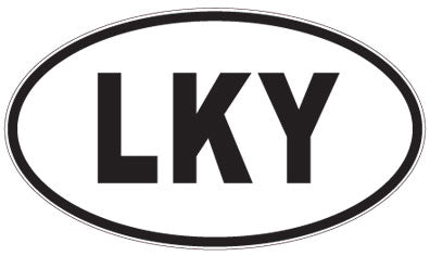 LKY - 3 Letter Initials Oval Sticker