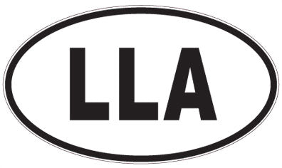 LLA - 3 Letter Initials Oval Sticker