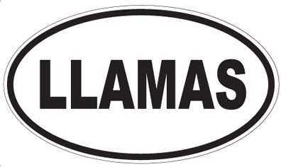 LLAMAS - Oval Sticker