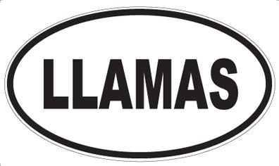LLAMAS - Oval Magnet