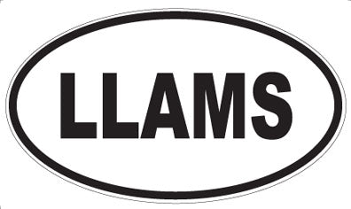 LLAMS - Oval Sticker
