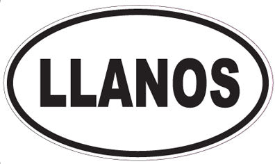 LLANOS - Oval Sticker