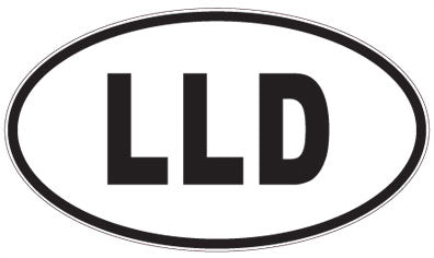 LLD - 3 Letter Initials Oval Sticker