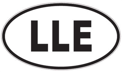LLE - 3 Letter Initials Oval Sticker