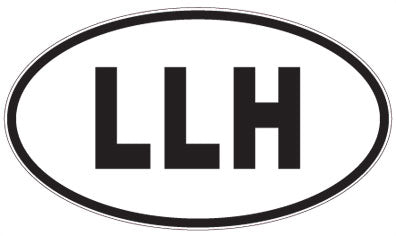 LLH - 3 Letter Initials Oval Sticker