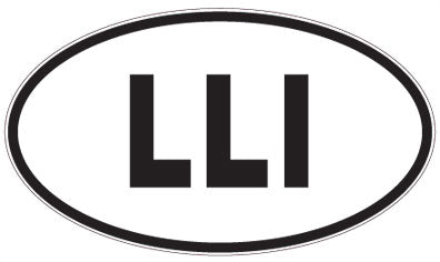 LLI - 3 Letter Initials Oval Sticker