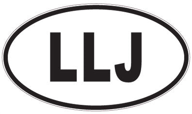 LLJ - 3 Letter Initials Oval Sticker