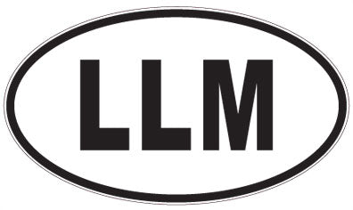 LLM - 3 Letter Initials Oval Sticker