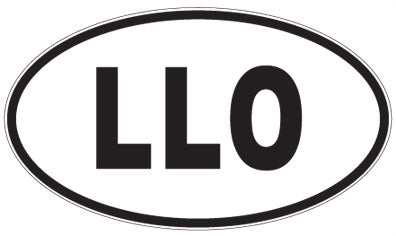 LLO - 3 Letter Initials Oval Sticker