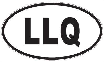 LLQ - 3 Letter Initials Oval Sticker