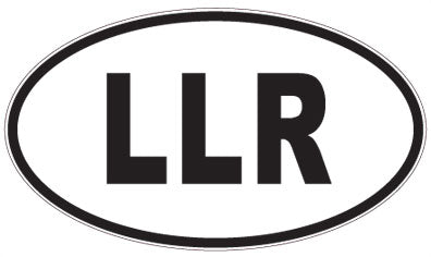 LLR - 3 Letter Initials Oval Sticker
