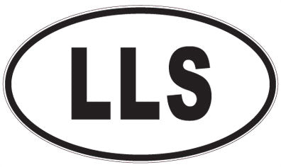 LLS - 3 Letter Initials Oval Sticker