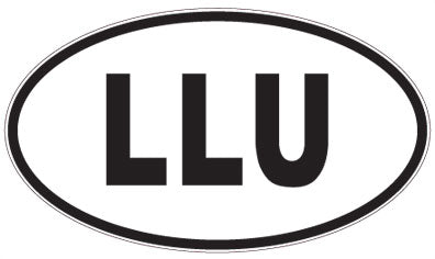 LLU - 3 Letter Initials Oval Sticker