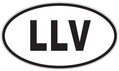 LLV - 3 Letter Initials Oval Sticker