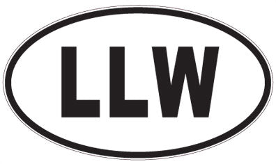 LLW - 3 Letter Initials Oval Sticker