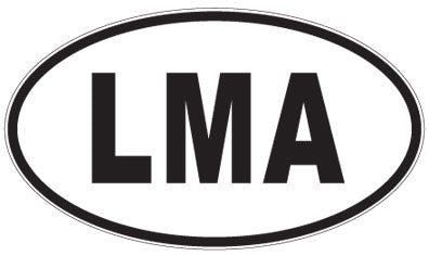 LMA - 3 Letter Initials Oval Sticker